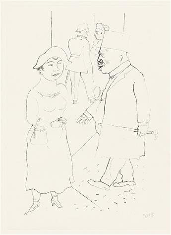 GEORGE GROSZ Two prints from Ecce Homo.